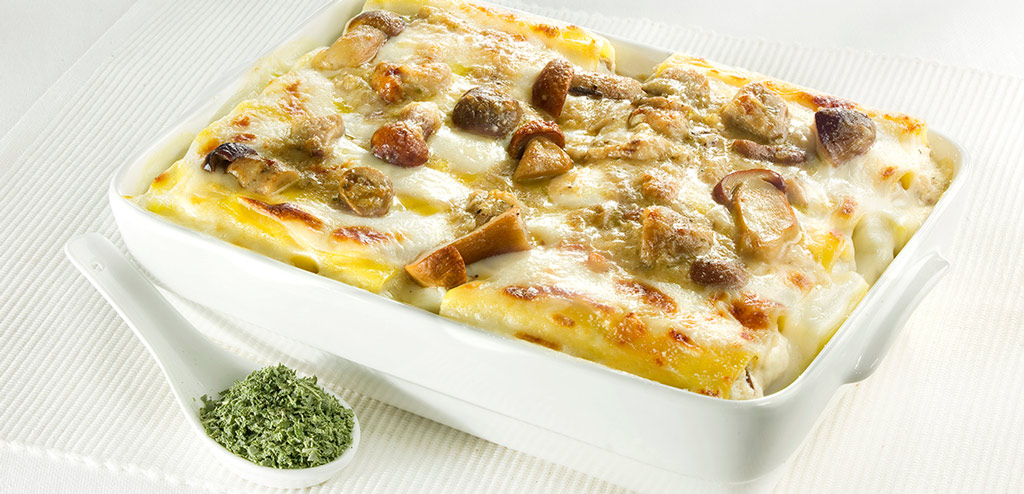 canelones con setas